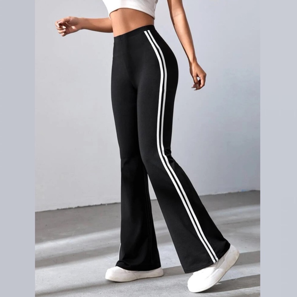 Black flare pants